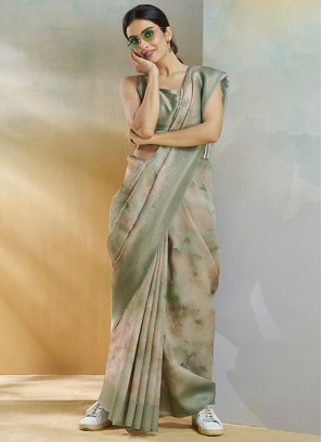 Sea Green Weaving Classic Saree