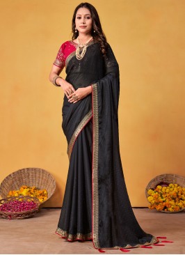 Sensational Black Ceremonial Classic Saree