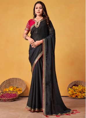 Sensational Black Ceremonial Classic Saree