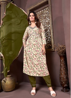 Sensible Rayon Printed Trendy Salwar Suit