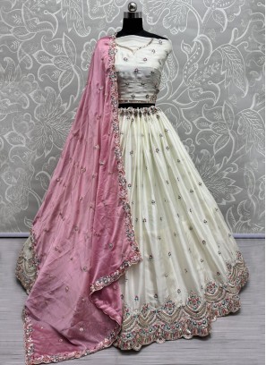 Sensible White Trendy Lehenga Choli