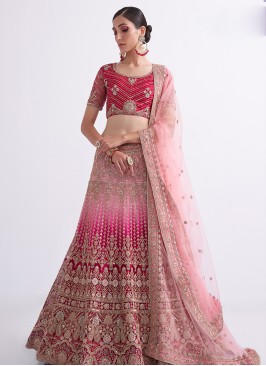 Shaded rani Color Thread & Sequins Embroidered Leh