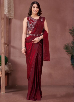 Sightly Satin Festival Contemporary Saree