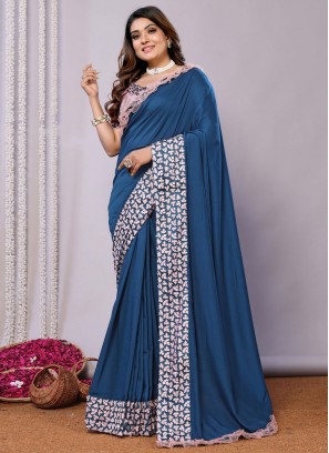 Silk Border Classic Saree in Morpeach 