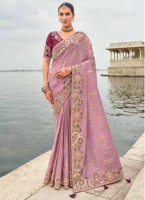 Silk Classic Saree in Lavender