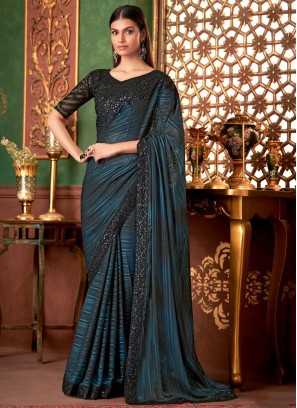 Silk Embroidered Classic Saree in Morpeach 