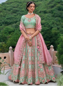 Silk Embroidered Mustard Trendy Lehenga Choli