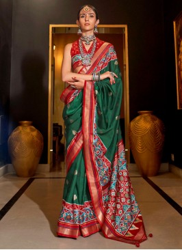 Silk Green Classic Saree