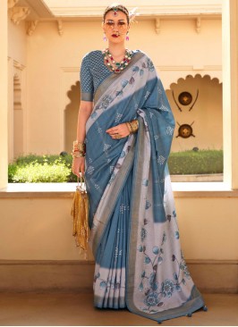 Silk Morpeach  Trendy Saree