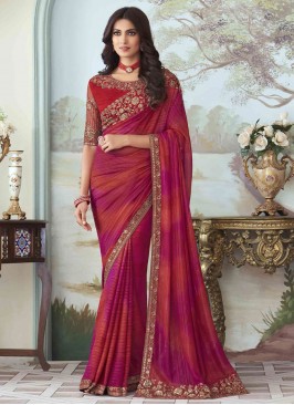 Silk Multi Colour Contemporary Style Saree