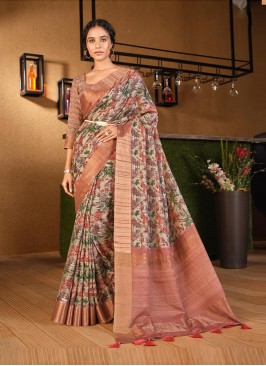 Silk Multi Colour Designer Saree