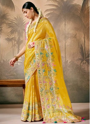 Silk Mustard Classic Saree