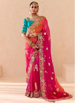 Silk Rani Designer Saree