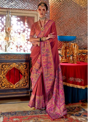 Silk Rust Classic Saree