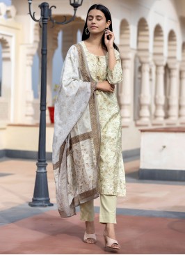Silk Sequins Trendy Salwar Kameez in Sea Green