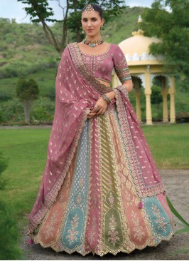 Silk Stone Designer Lehenga Choli in Multi Colour