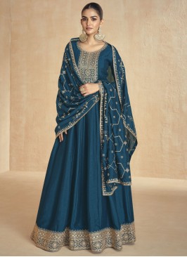 Silk Trendy Gown in Morpeach 