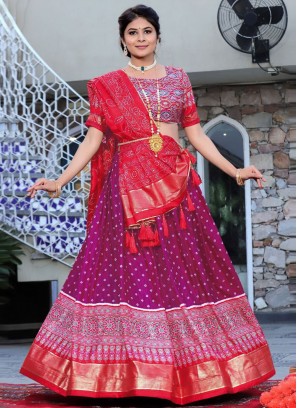 Silk Trendy Lehenga Choli in Multi Colour