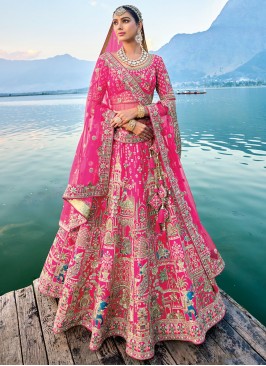 Silk Trendy Lehenga Choli in Pink
