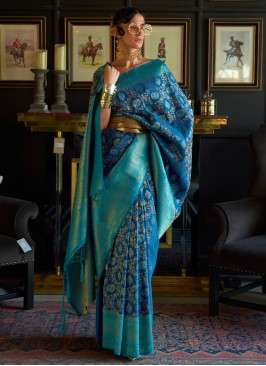 Silk Trendy Saree in Blue