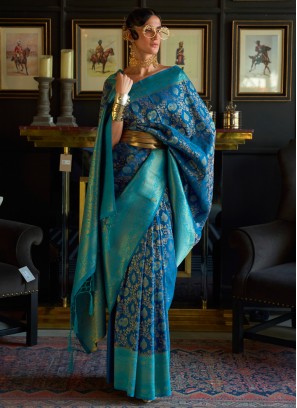 Silk Trendy Saree in Blue