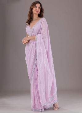 Silk Zari Lavender Classic Saree