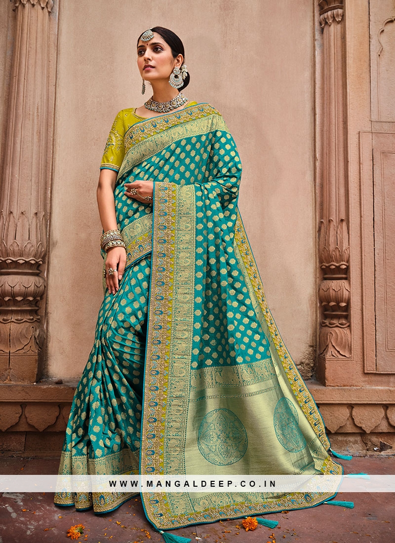 Golden Designer Wedding Wear Readymade Bride Saree Blouse Heavy Beaded  Women Poly Silk Sari Choli Indian Fabric Craft Tunic Top Bridal Wear -   Finland