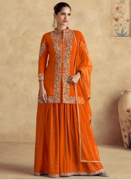 Snazzy Chinon Party Readymade Salwar Kameez