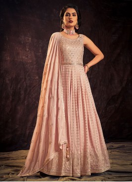 Snazzy Rose Pink Trendy Gown