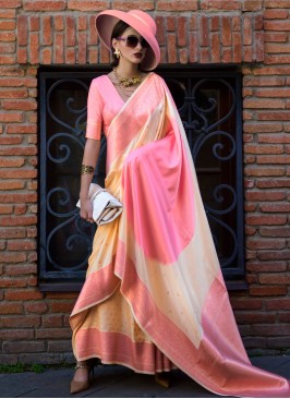 Snazzy Weaving Handloom silk Classic Saree