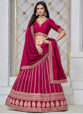 Sophisticated Embroidered Rani Lehenga Choli