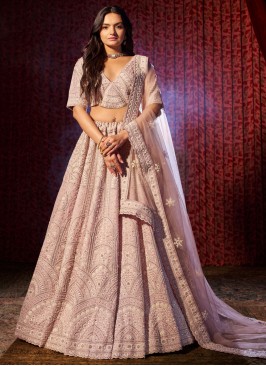 Sorcerous Silk Stone Pink Trendy Lehenga Choli