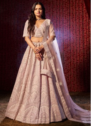 Sorcerous Silk Stone Pink Trendy Lehenga Choli