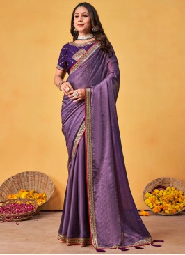 Sparkling Rangoli Lavender Trendy Saree