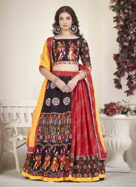 Specialised Embroidered Multi Colour Trendy Lehenga Choli