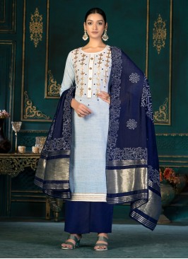 Spectacular Designer Aqua Blue Salwar Suit 