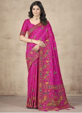 Splendid Magenta and Rani Classic Saree