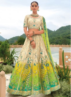 Splendid Mirror Engagement Lehenga Choli