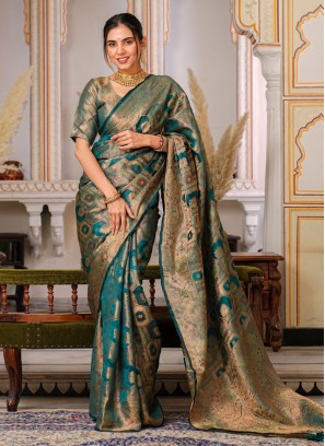 Staring Weaving Organza Designer Saree