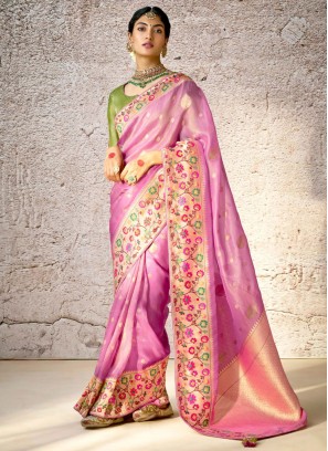 Sterling Lavender Sangeet Traditional Saree