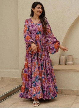 Stunning Purple Festival Trendy Gown