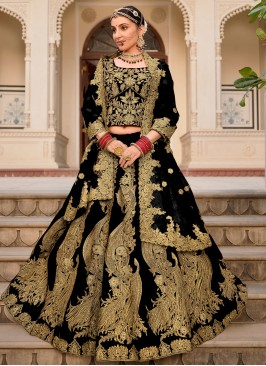 Subtle Velvet Trendy Lehenga Choli