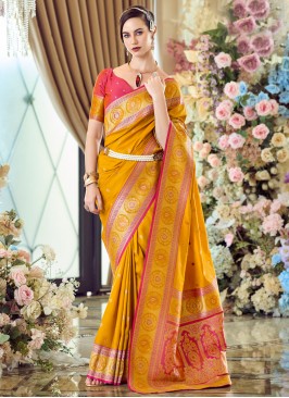 Sumptuous Mustard Trendy Saree