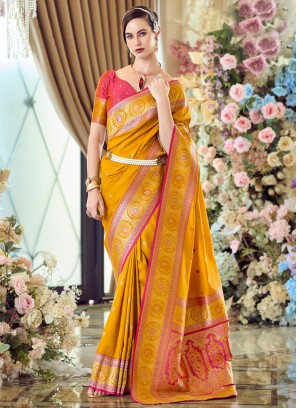 Sumptuous Mustard Trendy Saree