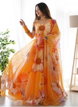 Superb Organza Trendy Gown