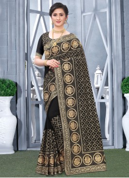 Swanky Embroidered Fancy Fabric Designer Traditional Saree