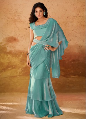 Tempting Plain Trendy Saree