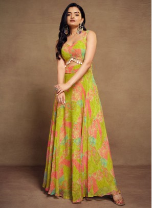 Thrilling Georgette Readymade Gown