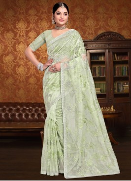 Thrilling Resham Party Designer Saree