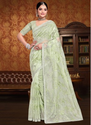 Thrilling Resham Party Designer Saree